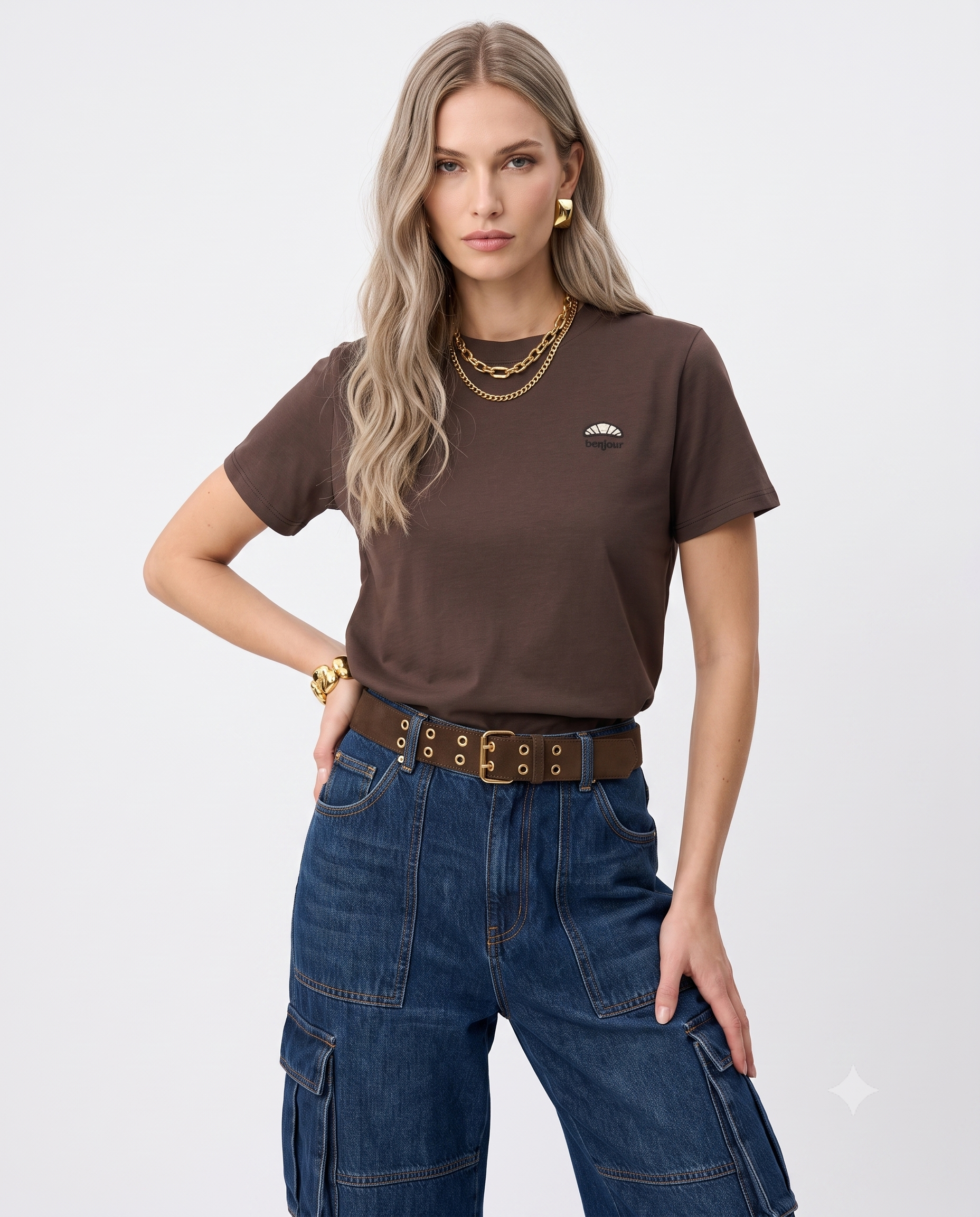 Nakışlı Regular Bisiklet Yaka Standart Kol Kısa %100 Pamuk Örme T-Shirt