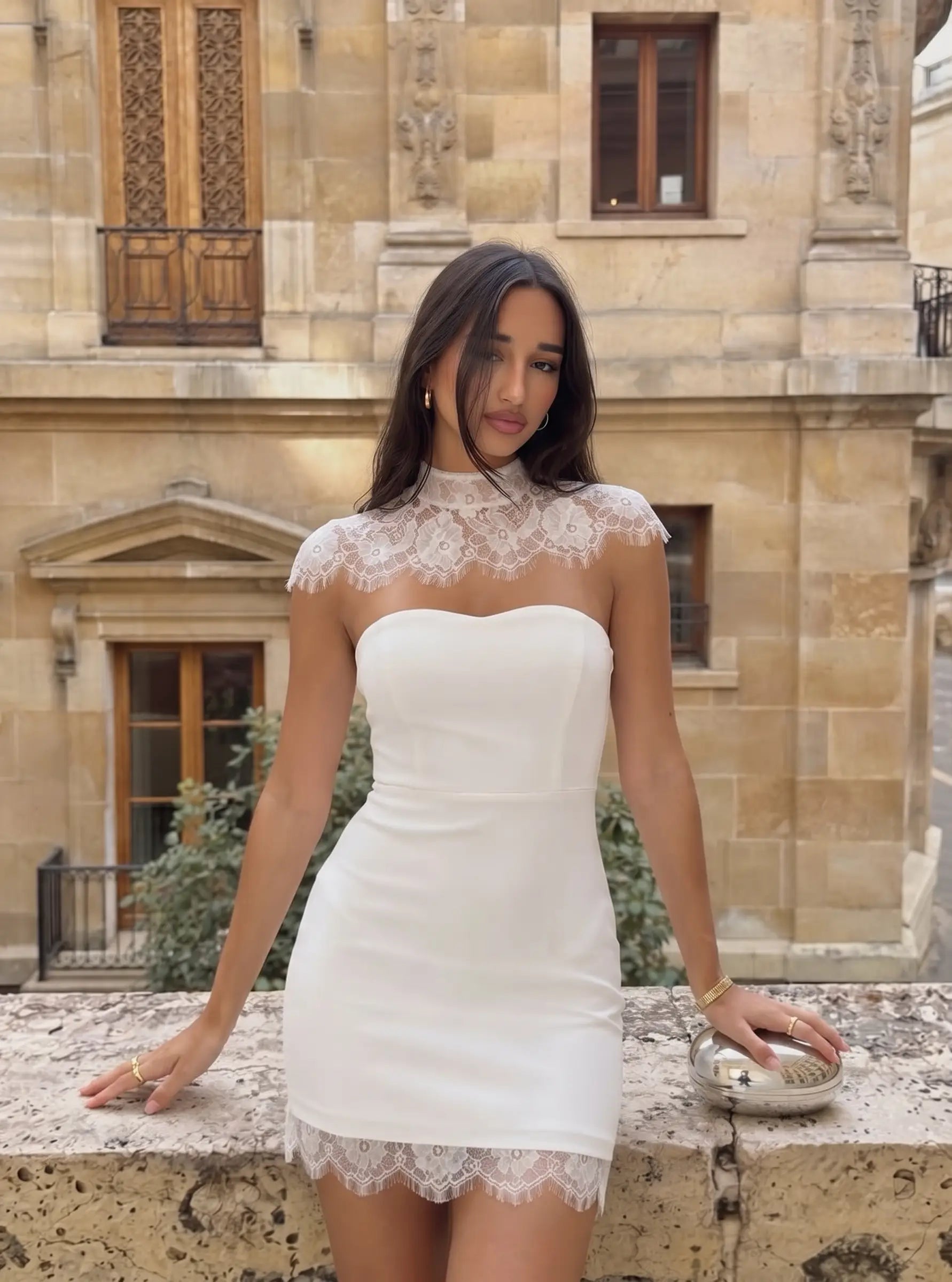 Beyaz Dantel Detaylı Elbise | Bridal & Nikah Elbisesi