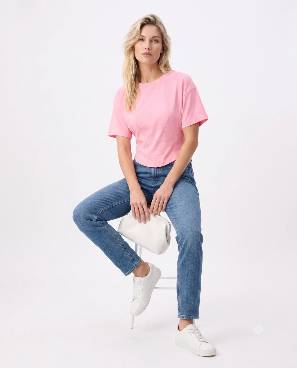 Crop Regular Örme T-Shirt