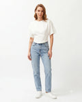 Crop Regular Örme T-Shirt - Beyaz / XS