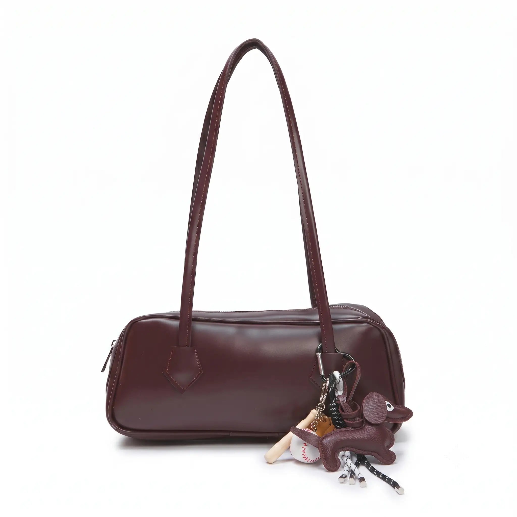 Köpek ve Beyzbol Figürlü Charm Çanta