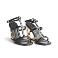 Metal Muse Siyah Rugan Mule