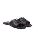Noir Slide Deri Terlik
