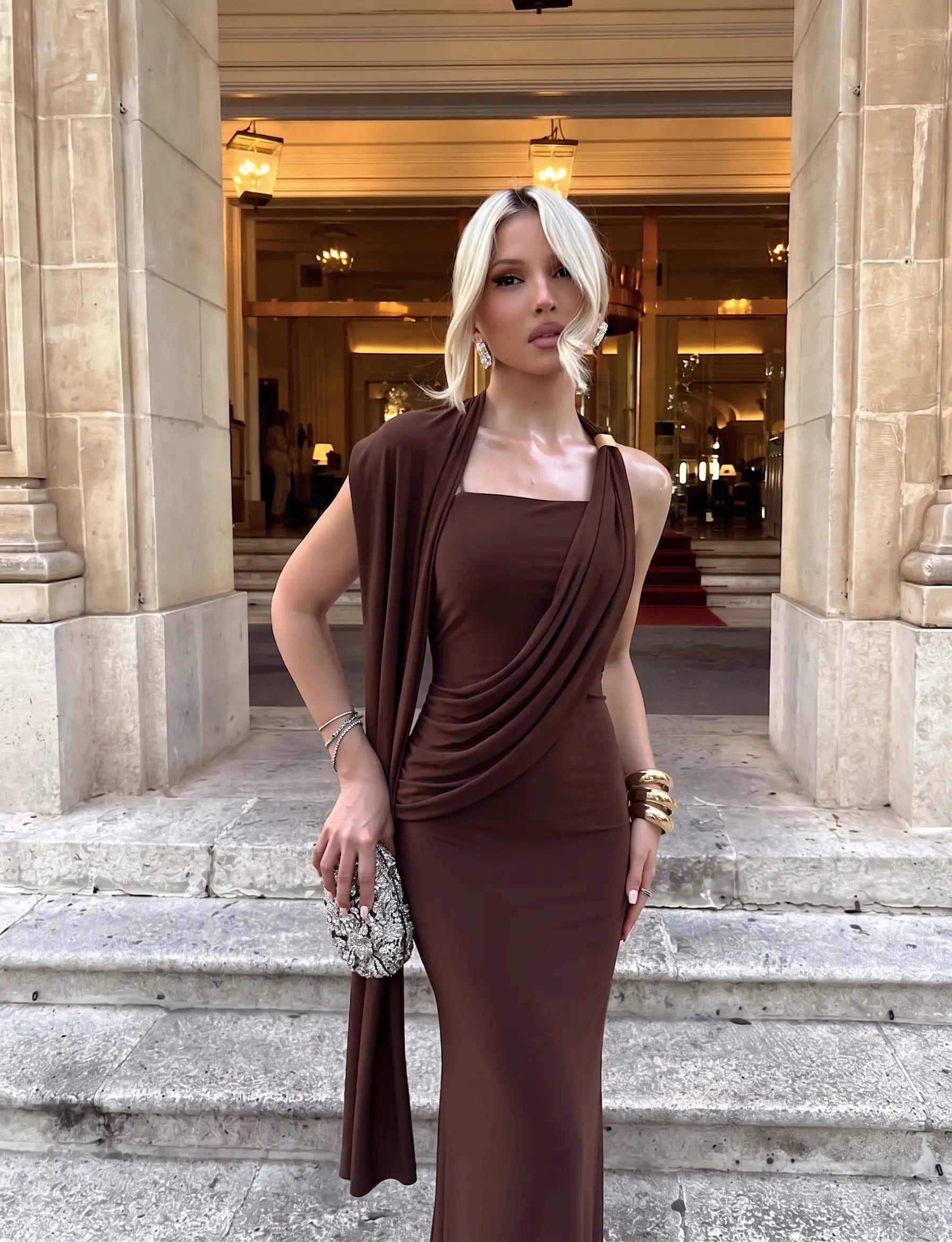 Sandy Maxi Abiye | Uzun Şık Gece Elbisesi