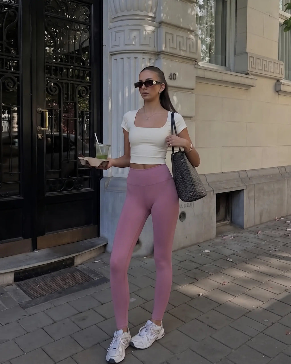 Soft Pembe Tayt – Yüksek Bel Kadın Tayt