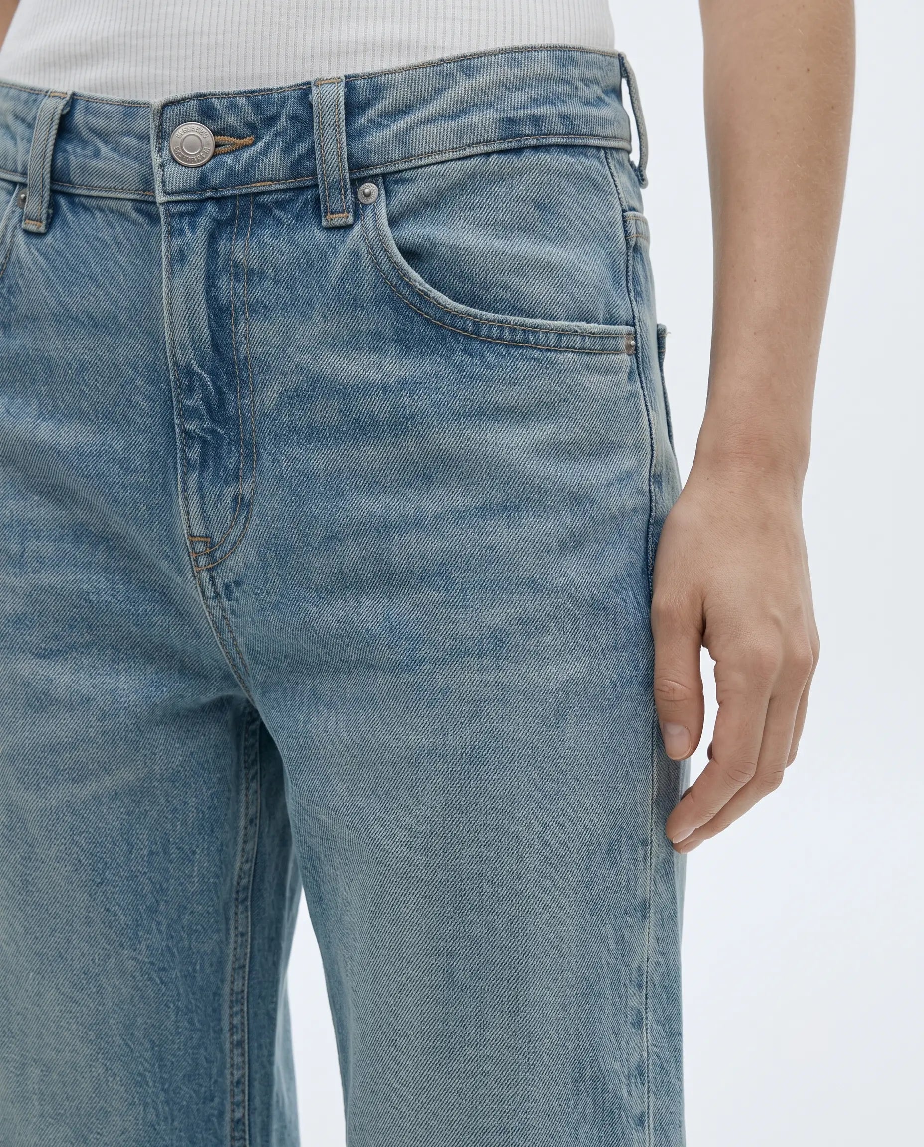 Vintage Yüksek Bel % 100 Pamuk Non-Stretch Jeans